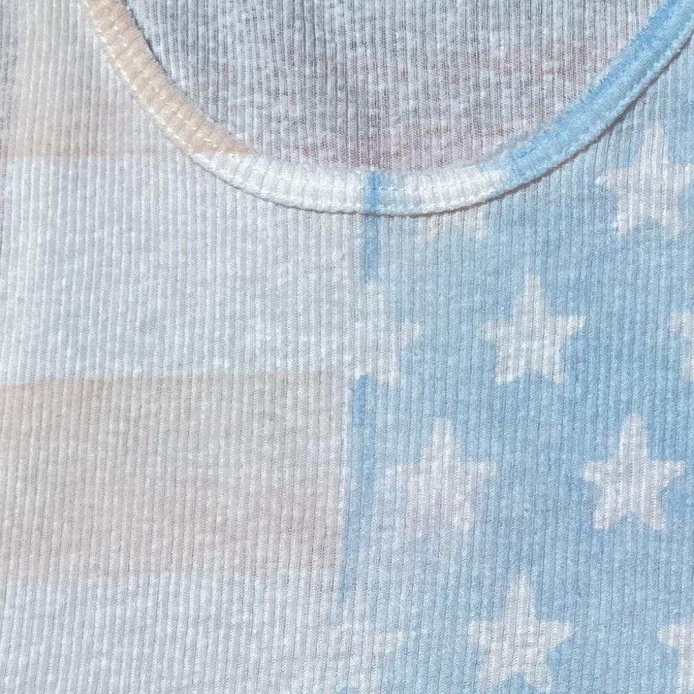 American Flag Ribbed Tank Top - Picture 4 of 5